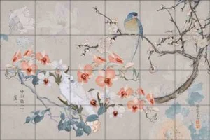 Asian Bird Tile Backsplash Andrea Haase Art Ceramic Mural OB-HAA1387a - Picture 1 of 6
