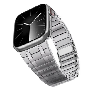 Style Stainless Steel Band for Apple Watch Ultra 2 9 8 7 6 Magnetic Links Strap - Picture 1 of 14