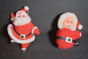 Two VTG Santa Claus (1) Clip-on Tree Hugger Clipper Hands and (1) Dancing Santa - Picture 1 of 8