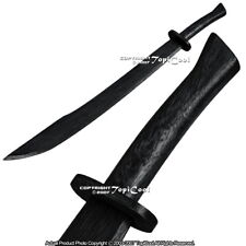 Black Martial Arts Kung Fu Wooden Practice Chinese Broad Sword Full Tang Ox Tail