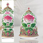 Spezielle Form Rose Crystal Box Desktop 5D Diamond Painting Art (Rosa Wei)