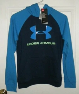 NEU MIT ETIKETT UNDER ARMOUR COLD GEAR JUNGEN MARINEBLAU & ROYALBLAU HOODIE GRÖSSE YOUTH LARGE - Bild 1 von 2