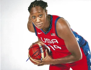TINA CHARLES Signed 8.5 x 11 Basketball WNBA Photo USA Olympics UCONN HUSKIES - Picture 1 of 1