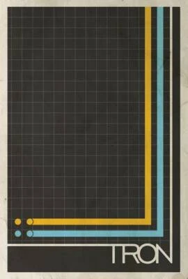 Póster - Película Tron, arte cinematográfico alternativo moderno minimalista retro, 3 tamaños Foto 1 de 4