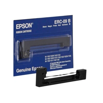 EPSON ERC09B ERC-09 Bk Nero C43S015354 S051354 15354 NASTRO ORIGINALE