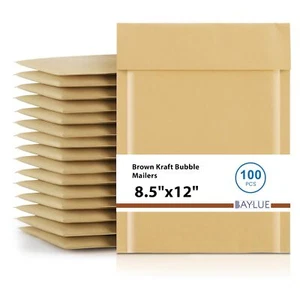 Braun Kraftpapier Luftpolster Versandtasche Umschläge #2 8,5x12 100 Stück - Bild 1 von 1