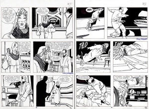 PIERO DALL'AGNOL - Tavola Dylan Dog n. 98 "Lo sguardo di Satana" p. 94-95 - Picture 1 of 3