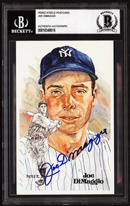 Tarjeta postal firmada por Joe DiMaggio 1980 autografiada Pérez-Steele #75 como nueva - Imagen 1 de 2