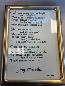 My Brother Poem in picture frame - Picture 1 of 1