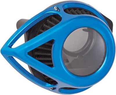 AN Clear Tear Air Cleaner Kit Blue Anodized Harley Ultra Limited CVO 14-16 - Image 1 of 4