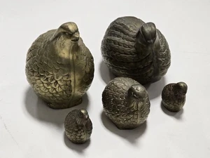 Brass Quails Lot of 5 - Picture 1 of 9