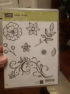 Juego de estampillas de flores que caen estampación tallos flores hojas - Imagen 1 de 4