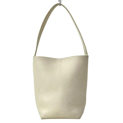 Auténtico Bolso de Mano THE ROW Pequeño N/S Park W1314 L129 Cuero de Becerro Grano Crema - Foto 1 de 4