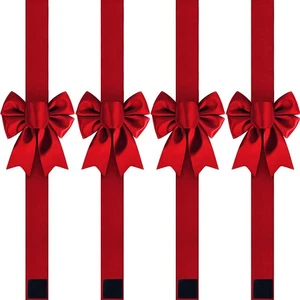 PBQOA Christmas Cabinet Bows Festive Ribbons Large X-Mas Door Ribbon Party De... - Picture 1 of 5