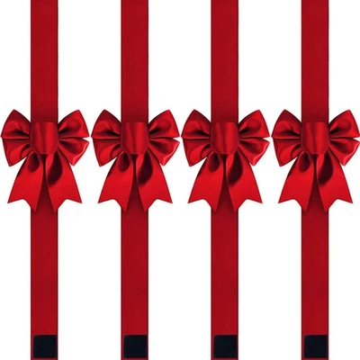 PBQOA Christmas Cabinet Bows Festive Ribbons Large X-Mas Door Ribbon Party De... - Image 1 of 4