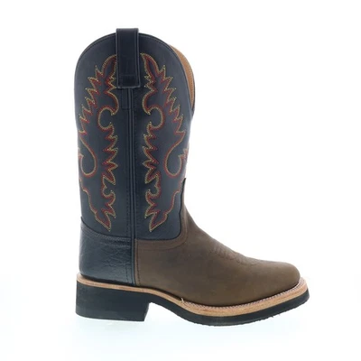 Jama Old West 1643L Womens Brown Leather Slip On Cowboy Western Boots - Image 1 of 4