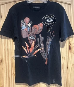 Camiseta Roku Studio Grande Para Hombre Negra Bordada Ojos Especialista Gráfico Camiseta - Imagen 1 de 12