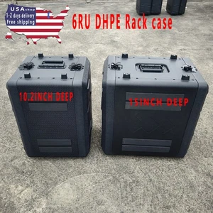 6U Rack Case 10-15" Depth HDPE Material Waterproof Dustproof For DJ Professional - Picture 1 of 21