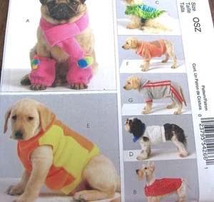 Dog Accessories Sewing Pattern Coats Scarf McCall’s MP290 Sizes S-XL Uncut - Picture 1 of 6