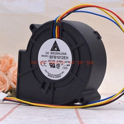 For Delta BFB1012EH 12V 2.94A 3 Wires Dual Ball Bearing Turbo Centrifugal FAN - Image 1 of 4