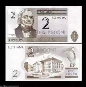 Estonia 2 KROONI P-85 2007 Replacement ZZ Pre Euro Estonian UNC Currency NOTE - Picture 1 of 3