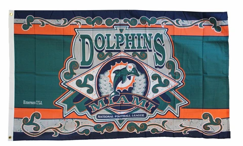 3x5ft NEW MIAMI DOLPHINS flag END ZONE superior GENUINE NFL Lic us seller Cover