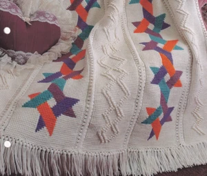 Crochet Afghan Pattern IMAGINARY RIBBON AFGHAN Instructions Leaflet Annie's - Picture 1 of 2