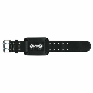 ABORTED logo LEATHER WRISTBAND official merchandise LICENSED - Picture 1 of 3