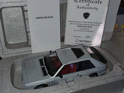 Lancia Delta S4 Stradale 1985 1:18 plata por arte automático (74772) Foto 1 de 4