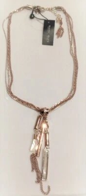 ☀️ GENUINE SHELL CHARM TASSEL PENDANT NECKLACE NEW WHITE HOUSE BLACK MARKET ☀️ Foto 1 de 2