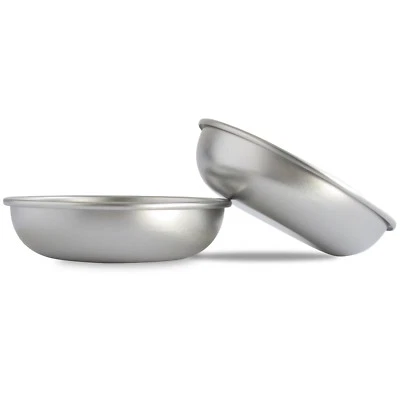 Basis Pet Made in the USA Stainless Steel Cat Food & Water Dish Foto 1 de 4