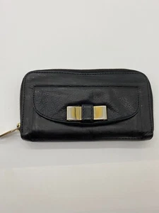 Chloe Leather Black Round Long Wallet Authenticity - Picture 1 of 14