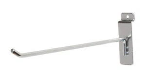 50 Chrome 10" Slatwall Peg Hooks Slat Wall Retail Display 6mm Diameter Tubing - Picture 1 of 3