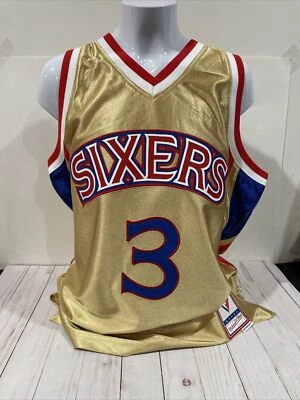 Camiseta deportiva Mitchell & Ness Iverson Gold 76ers 75 aniversario 1996-97 HC Swingman M Foto 1 de 4