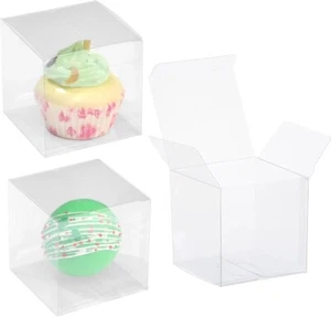 50 Pack 3x3x3 Inch Clear Hot Chocolate Bomb Boxes Christmas Small Gift Boxes... - Picture 1 of 11