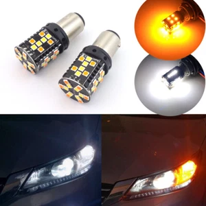 2 No Resistor Switchback LED Bulbs for 1998-2015 Accord Sedan Turn Signal Lights - Picture 1 of 12