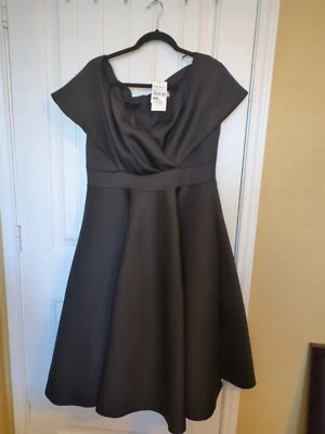 VESTIDO MIDI PATINADOR BARDOT para mujer QUIZ TALLA 14 NUEVO CON ETIQUETAS negro Foto 1 de 4