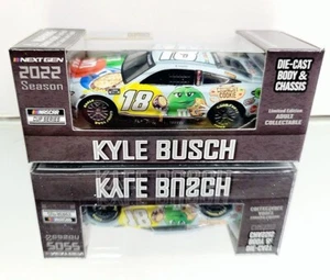 KYLE BUSCH 2022 BRISTOL WIN M&M'S CRUNCHY COOKIE RACED 1/64 ACTION DIECAST - Picture 1 of 3