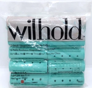 Vintage Wilhold 10 piccoli rulli magnetici a scatto turchese 9651 nuovo vecchio magazzino - Foto 1 di 6