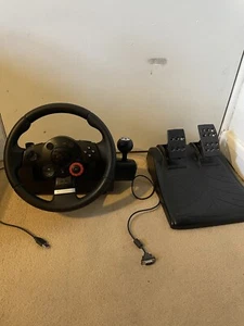 Logitech Driving Force GT Steering Wheel With Pedals+Quick Start Guide Ps3/pc - Picture 1 of 7
