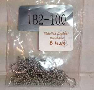 0.8 mm 6 feet of BALL CHAIN (72 inches) or 182.88 Cm - Picture 1 of 2