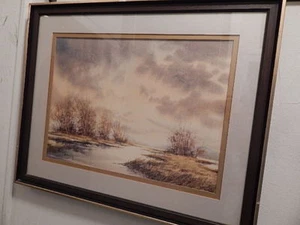 SIGNIERTES BILL ELY GERAHMTES AQUARELL GEMÄLDE INTERNATIONALER VERKAUF - Bild 1 von 5