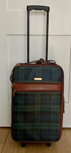 SELTEN VTG Ralph Lauren Blackwatch karierter Koffer Rollgepäck Handgepäck - Bild 1 von 12