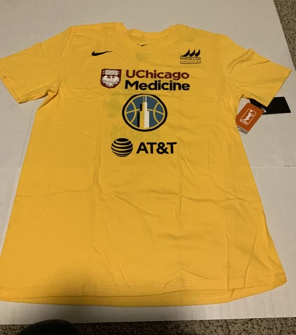 Nike Chicago Sky Yellow Shirt Athletic Cut #24 Hebard  Men’s Size: Medium WNBA Cover