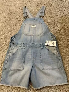 OSHKOSH B'GOSH Big Girls Light Blue Denim Shortalls Size 12 NWT Retails $38 - Picture 1 of 6