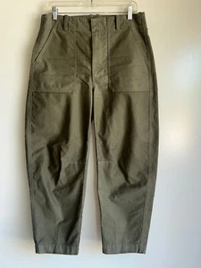 NUOVO Banana Republic High-Rise Barrel Utility pantaloni chino taglia 10 verde oliva - Foto 1 di 10