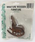 Vintage New Old Stock Dollhouse Miniature Justen Products Wood Rocking Chair 