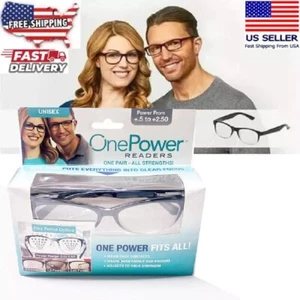 2X Readers Eyeglasses Adjustable 0.5-2.5 Reading Glasses Mens Womens Unisex - Picture 1 of 8