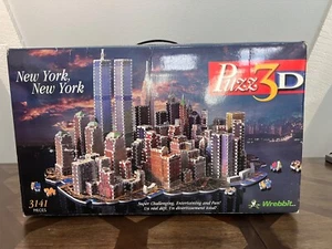 PUZZ3D New York City 3D Puzzle 3141pc Twin Towers VTG ‘97 Wrebbit FACTORY SEALED - Picture 1 of 10