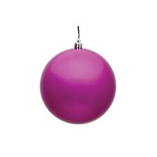 Vickerman 10" Fuchsia Candy Ball Ornament, Plastic